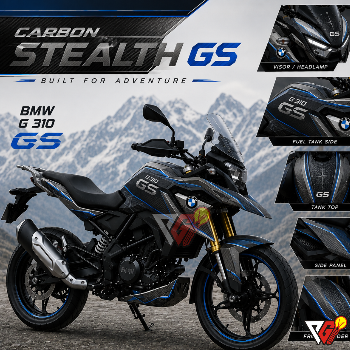 BMW G310GS - Carbon Stealth Wrap