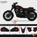 Yezdi Roadster - Red & Black Flower Wrap