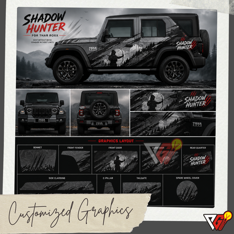 Mahindra Thar Roxx - Shadow Hunter Wrap