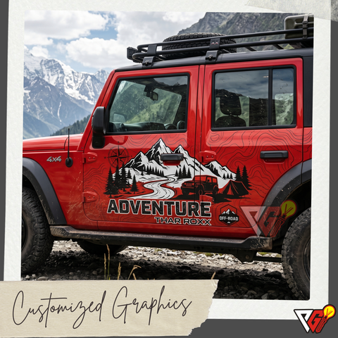 Mahindra Thar Roxx - Adventure Red Wrap