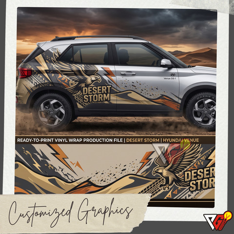 Hyundai Venue - Desert Storm Eagle Wrap