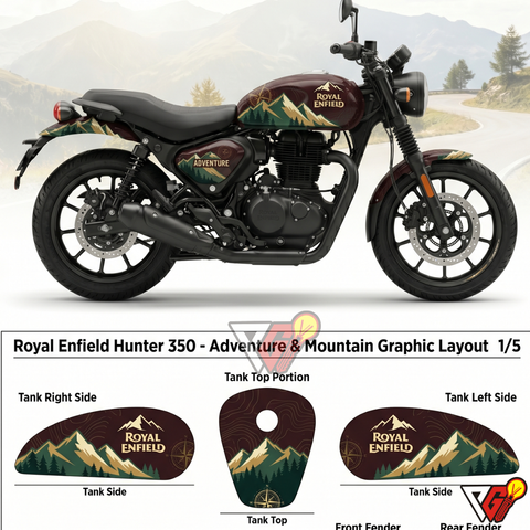 Royal Enfield Hunter 350 - Forest Mountain Wrap