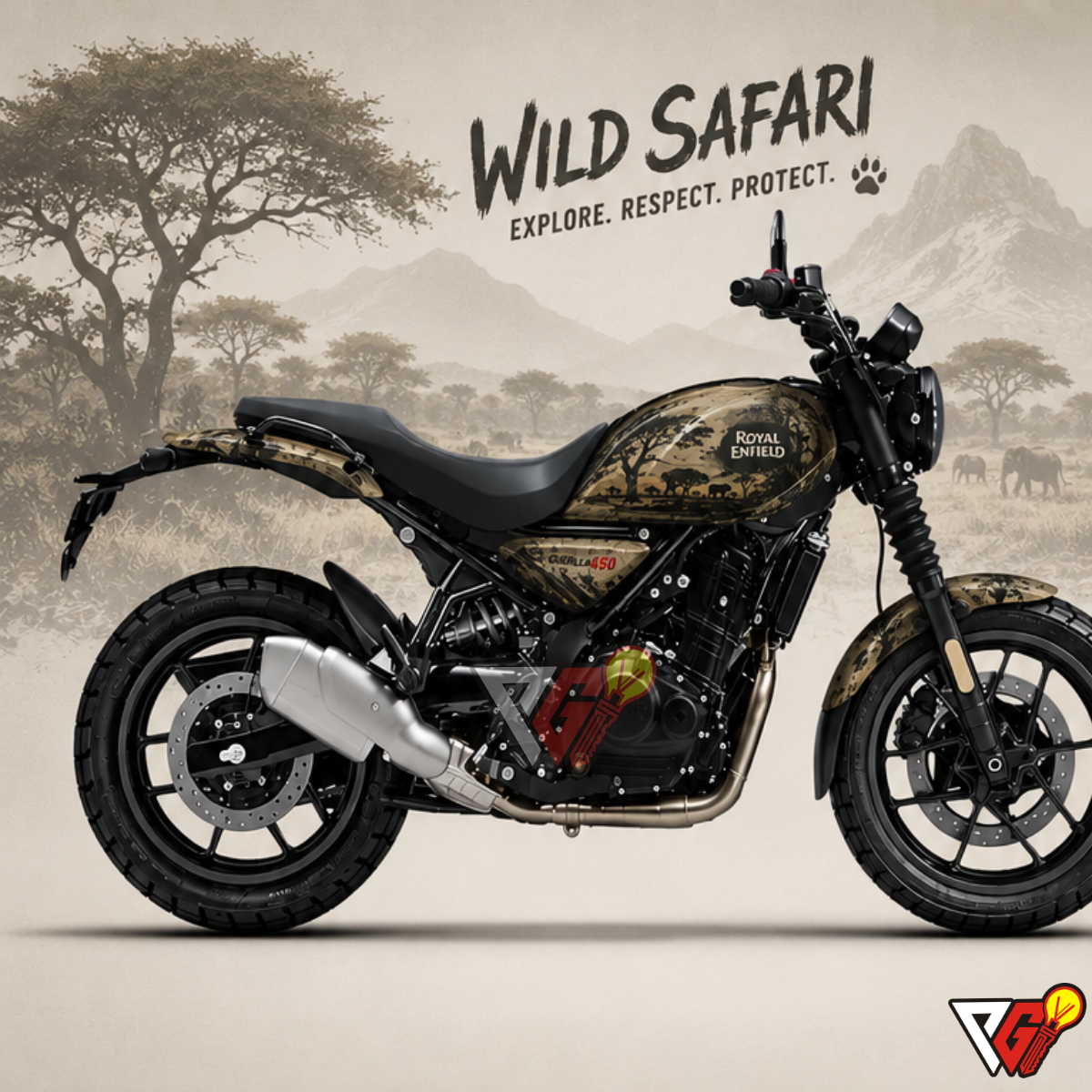 Royal Enfield Guerrilla 450 - Wild Safari Wrap