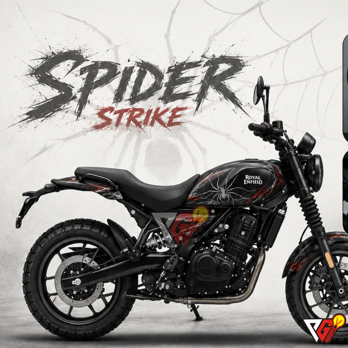 Royal Enfield Guerrilla 450 - Spider Strike Wrap
