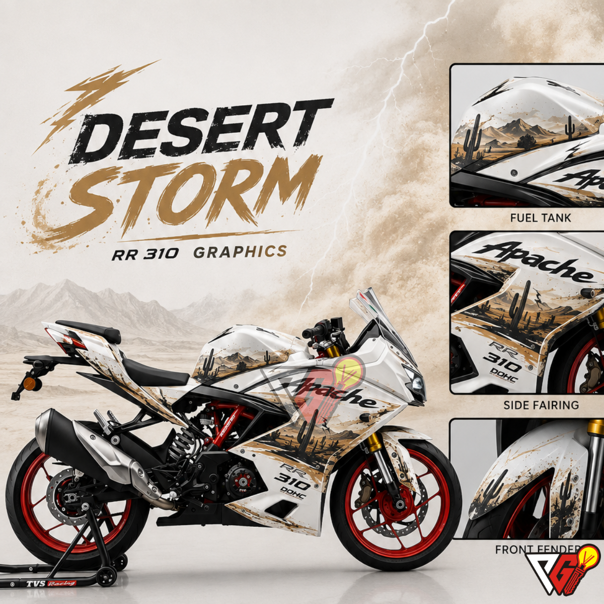 TVS Apache RR 310 - Desert Storm Wrap