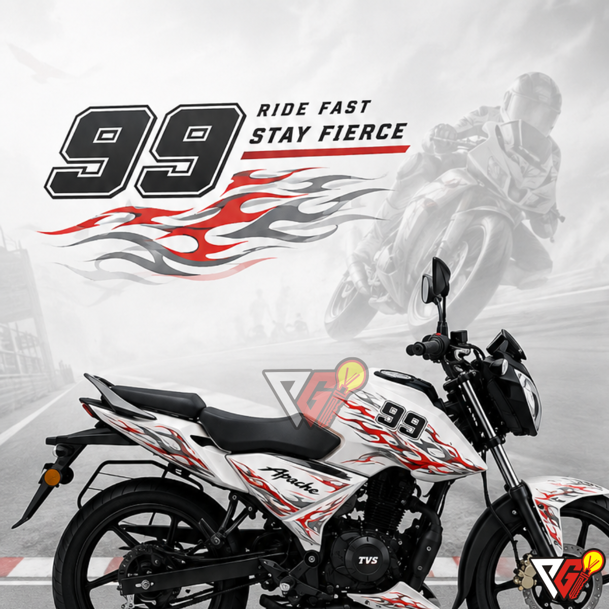 TVS Apache RTR 160 4V - Stay Fierce Flame Wrap