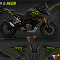 TVS Apache RTX 300 - Flash & Neon Wrap