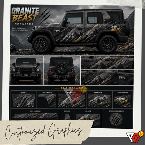 Mahindra Thar Roxx - Granite Beast Wrap