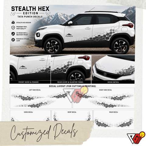 Tata Punch - Stealth Hex Decal