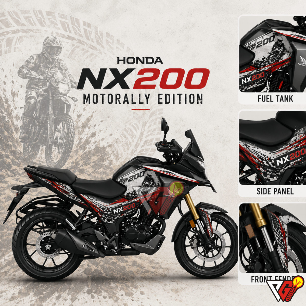 Honda NX200 - Motorally Edition Wrap