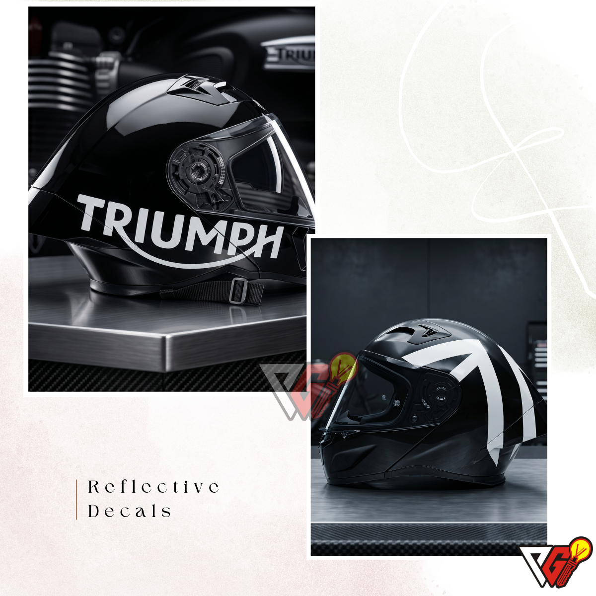 Helmet - Reflective Brand Decal Wrap