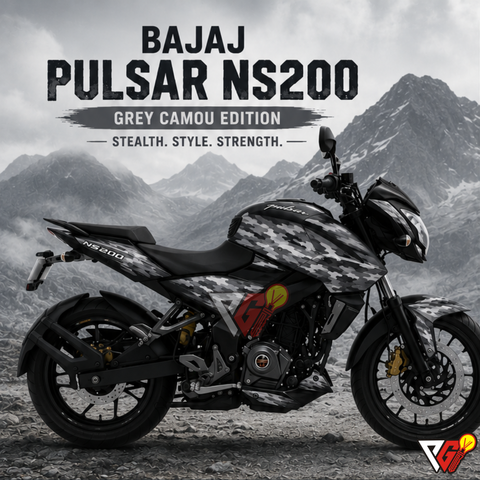 Bajaj Pulsar NS 125-200 - Grey Camou Wrap