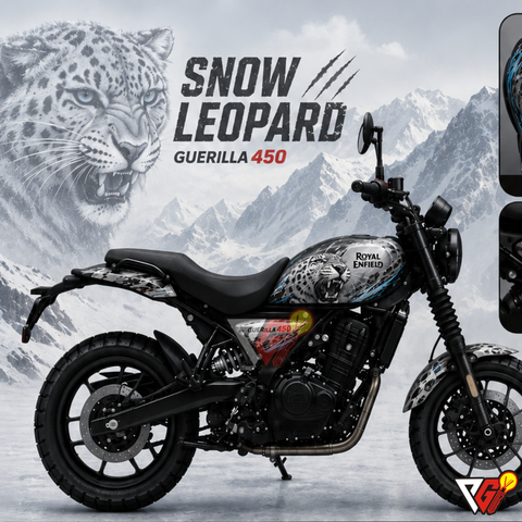 Royal Enfield Guerrilla 450 - Snow Leopard Wrap