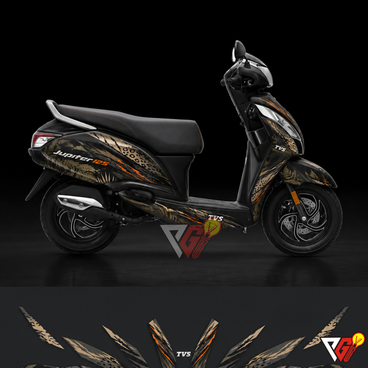TVS Jupiter 125 - Jungle Camo Wrap