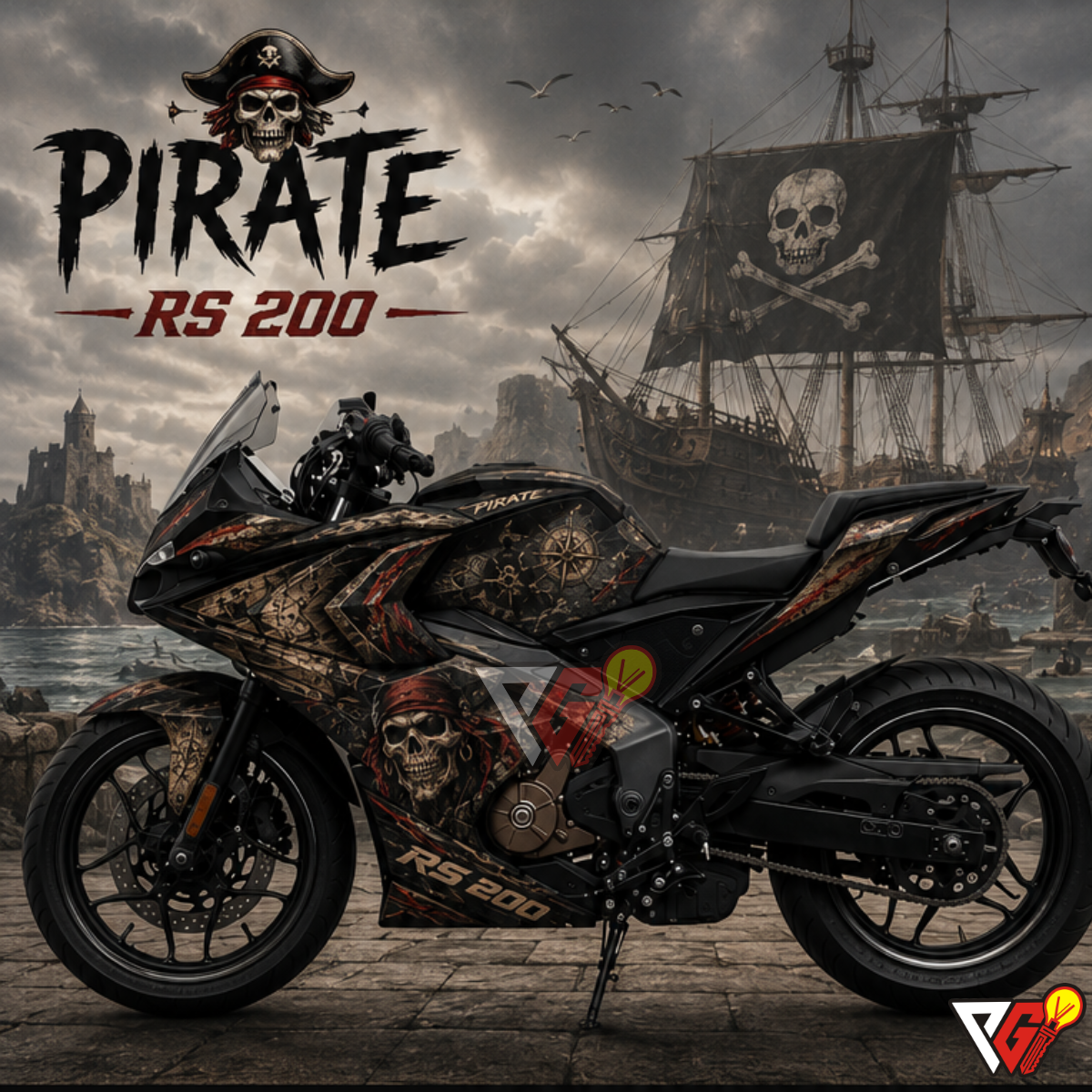 Bajaj Pulsar RS200 - Pirate Wrap