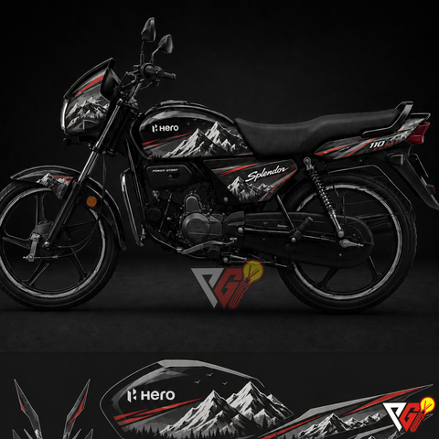 Hero Splendor - Mountain Silver Wrap