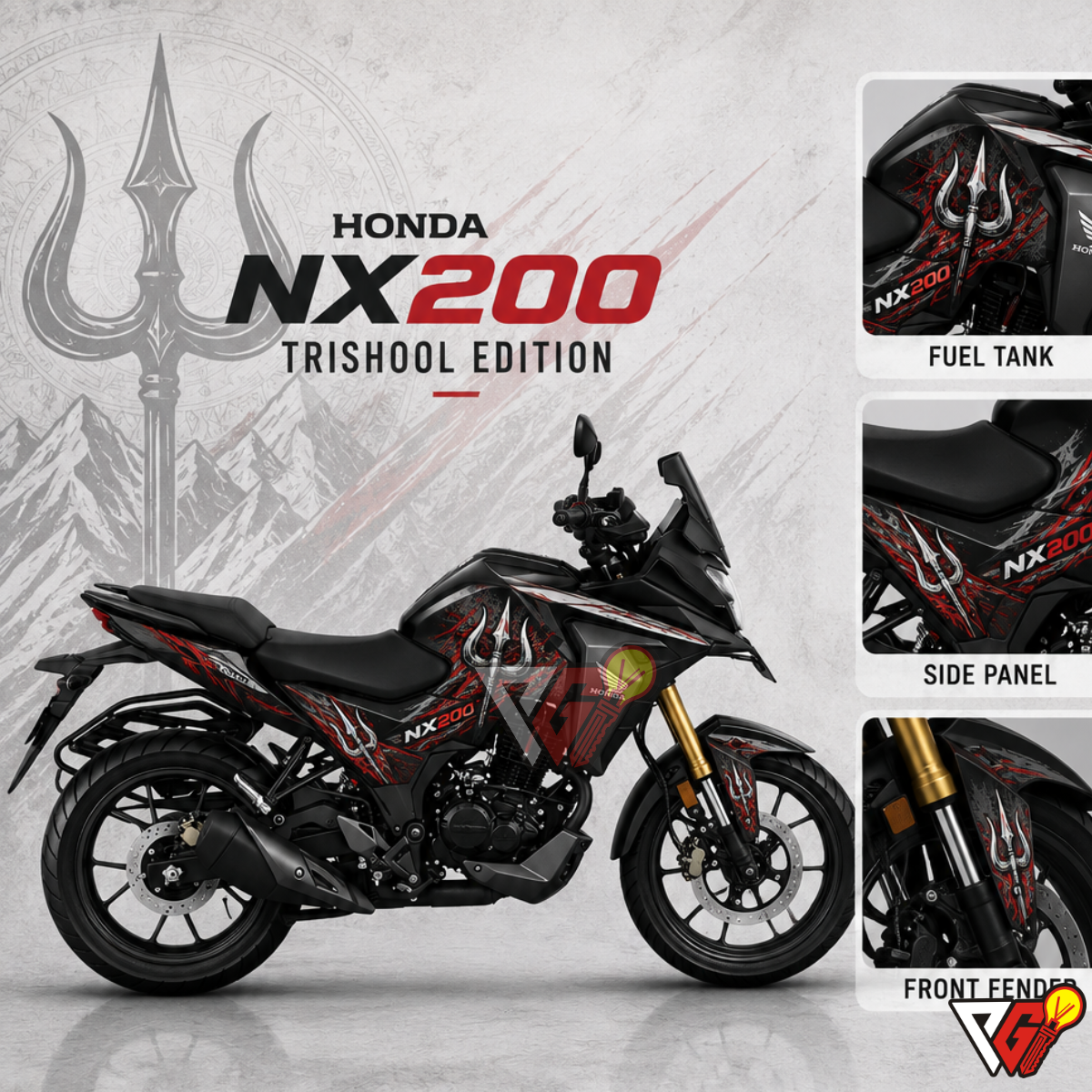 Honda NX200 - Trishool Edition Wrap
