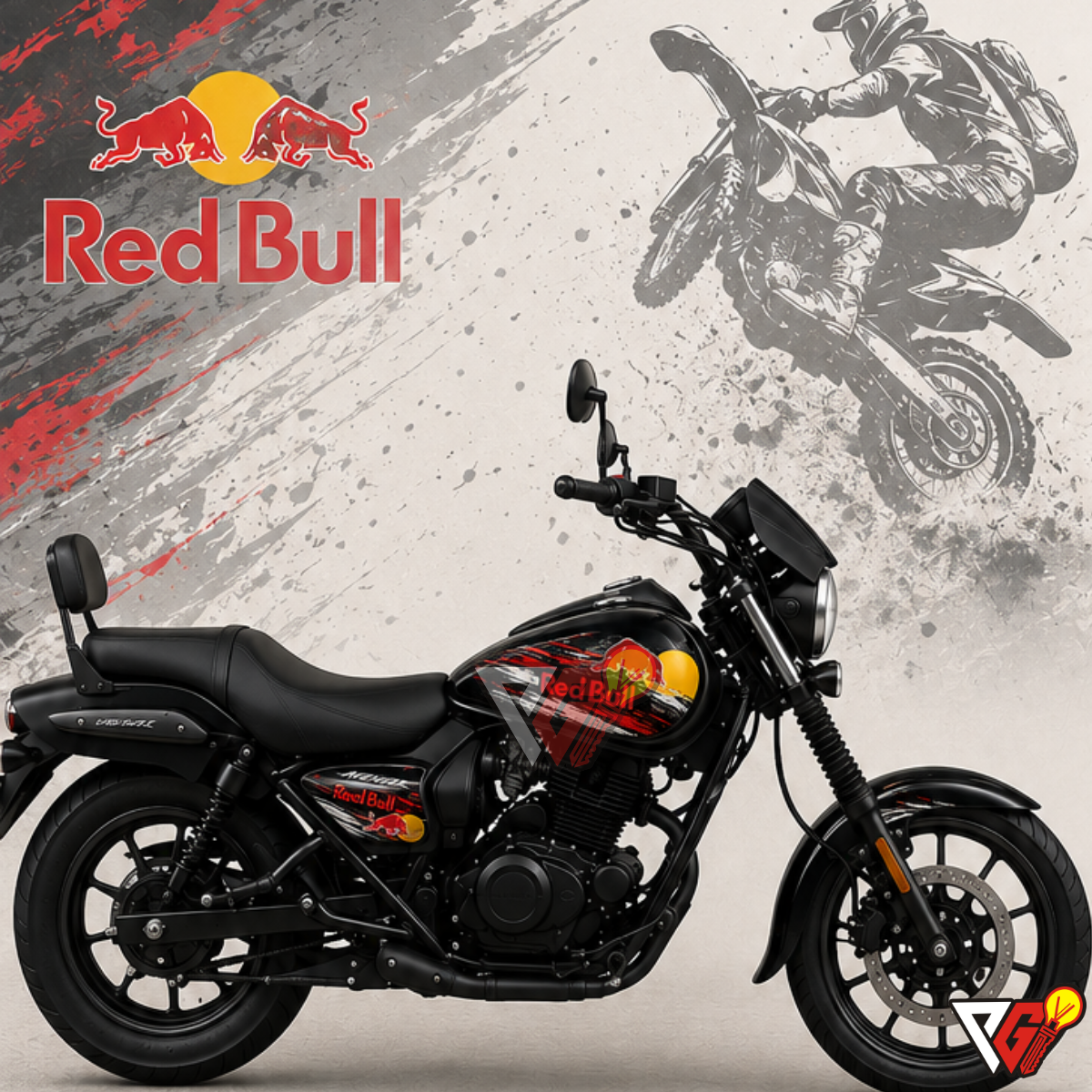 Bajaj Avenger - Red Bull Edition Wrap