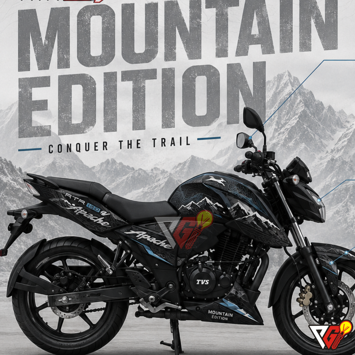 TVS Apache RTR 160 4V - Conquer the Trail Wrap