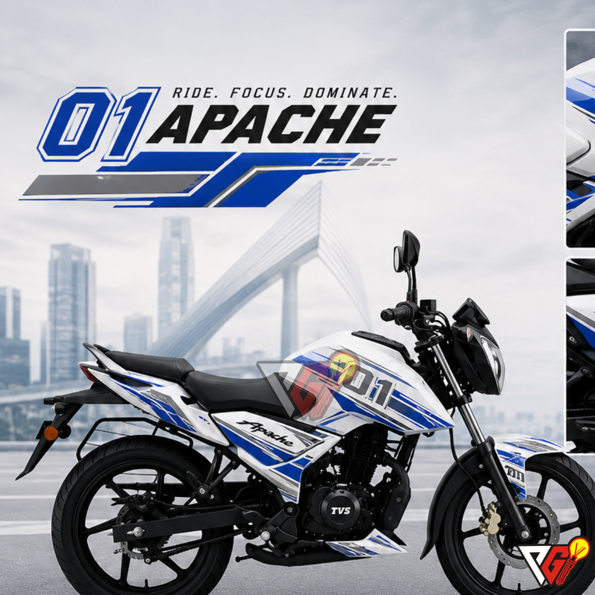 TVS Apache RTR 160 4V - 01 Ride Focus Wrap