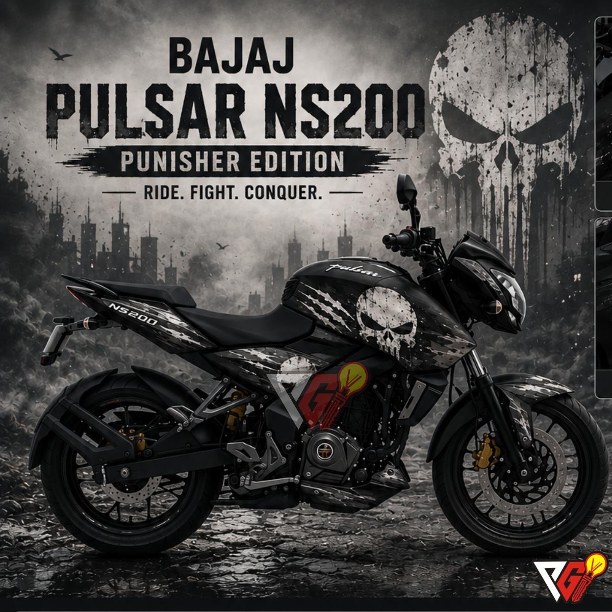 Bajaj Pulsar NS 125-200 - Punisher Edition Wrap