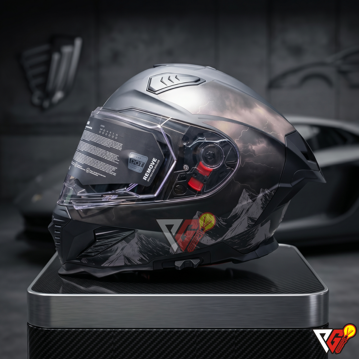 Helmet - Lightning Storm Wrap