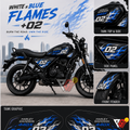 Harley-Davidson X440 - White n Blue Flames Wrap