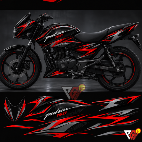 Bajaj Pulsar 150 - Racing Stripes Wrap