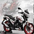 TVS Apache RTR 160 - Skull Flame Wrap