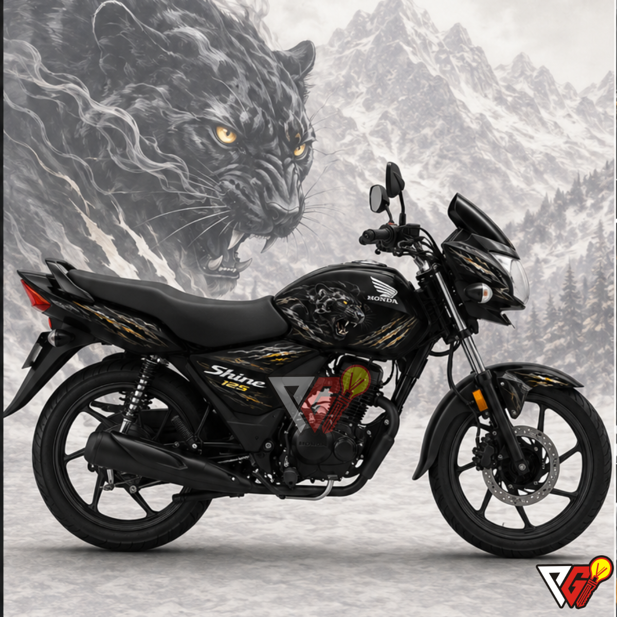Honda Shine 125 - Panther Edition Wrap