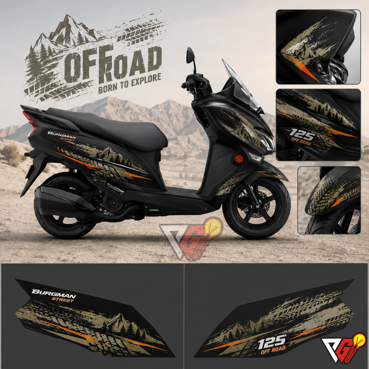 Suzuki Burgman Street EX - Off Road Wrap