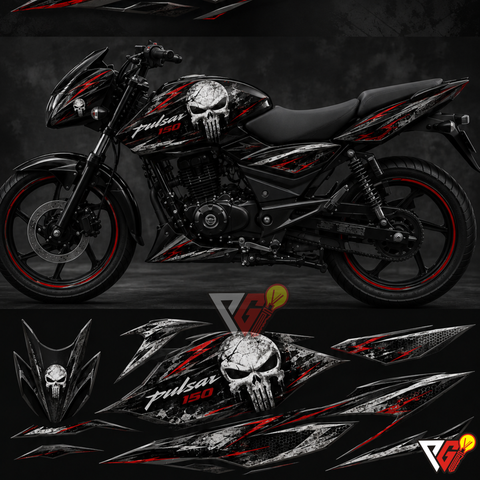 Bajaj Pulsar 150 - Firestorm Skull Wrap