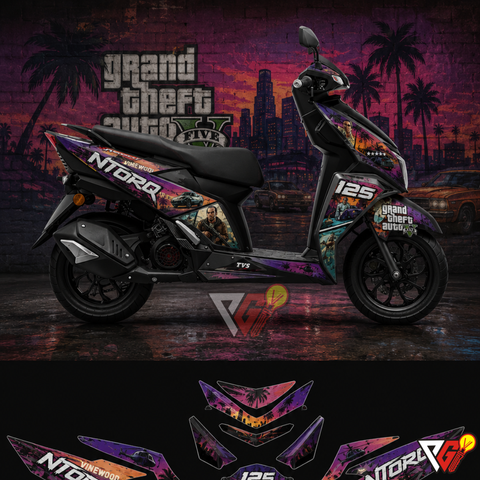 TVS Ntorq 125 - Vice City Nights Wrap