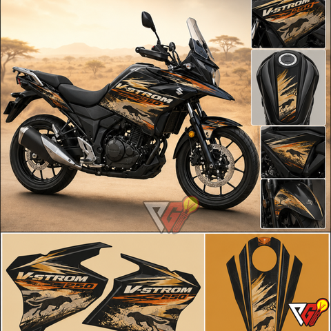 Suzuki V-Strom 250 - Cheetah Savanna Wrap
