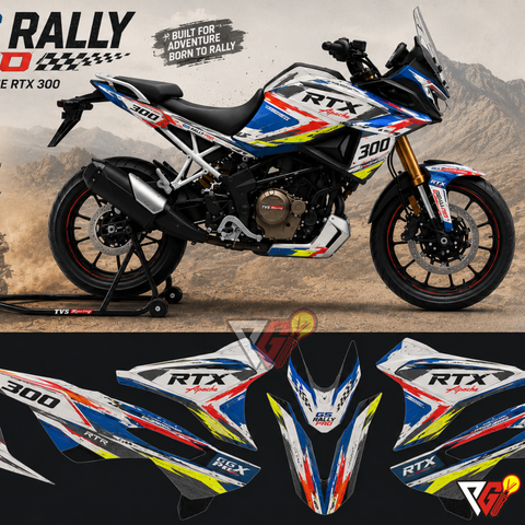 TVS Apache RTX 300 - GS Rally Pro Red Wrap