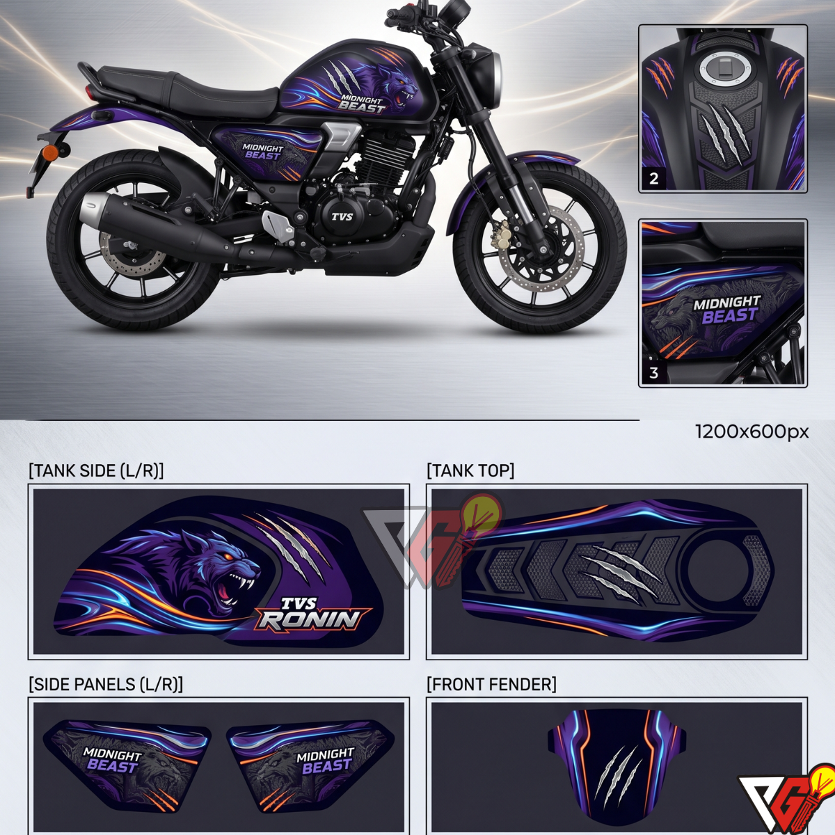 TVS Ronin - Midnight Beast Wrap