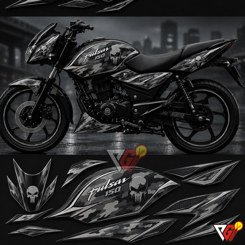 Bajaj Pulsar 150 - Skull Camo Wrap