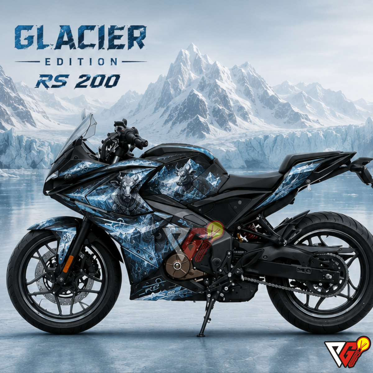 Bajaj Pulsar RS200 - Glacier Edition Wrap