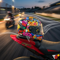 Helmet - Sticker Bomb Pop Art Wrap