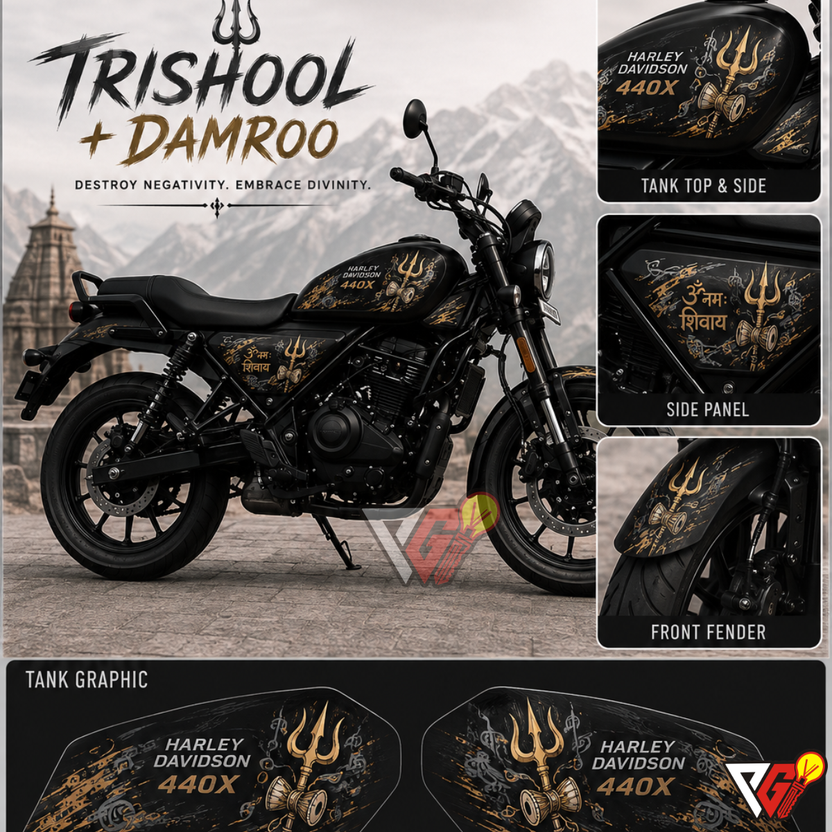Harley-Davidson X440 - Trishool Damroo Wrap