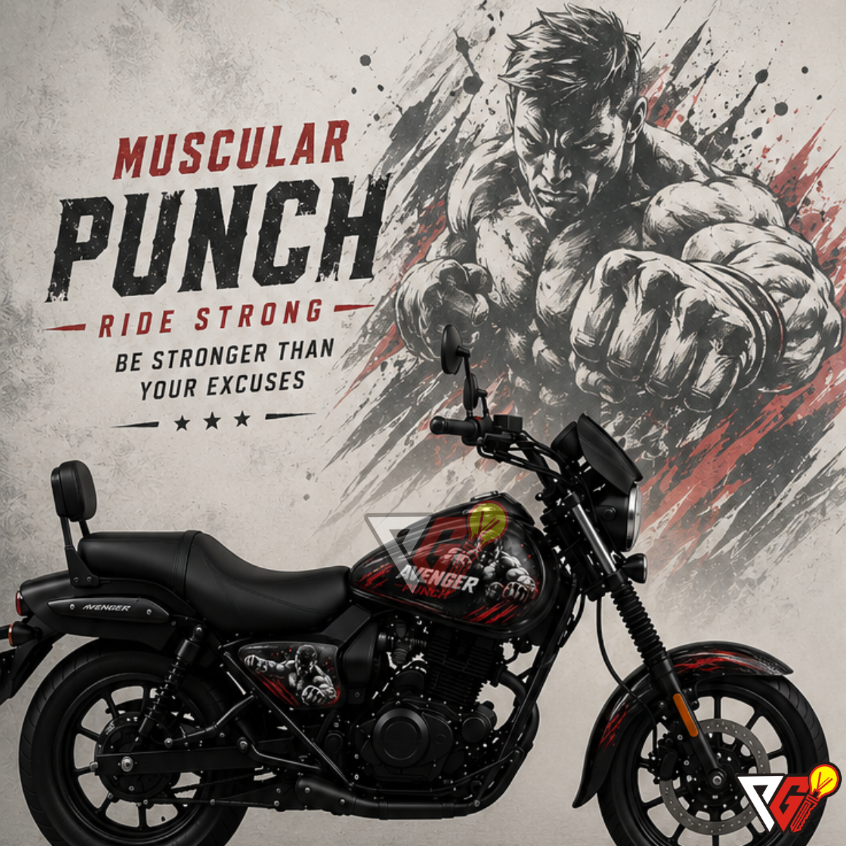 Bajaj Avenger - Muscular Punch Wrap