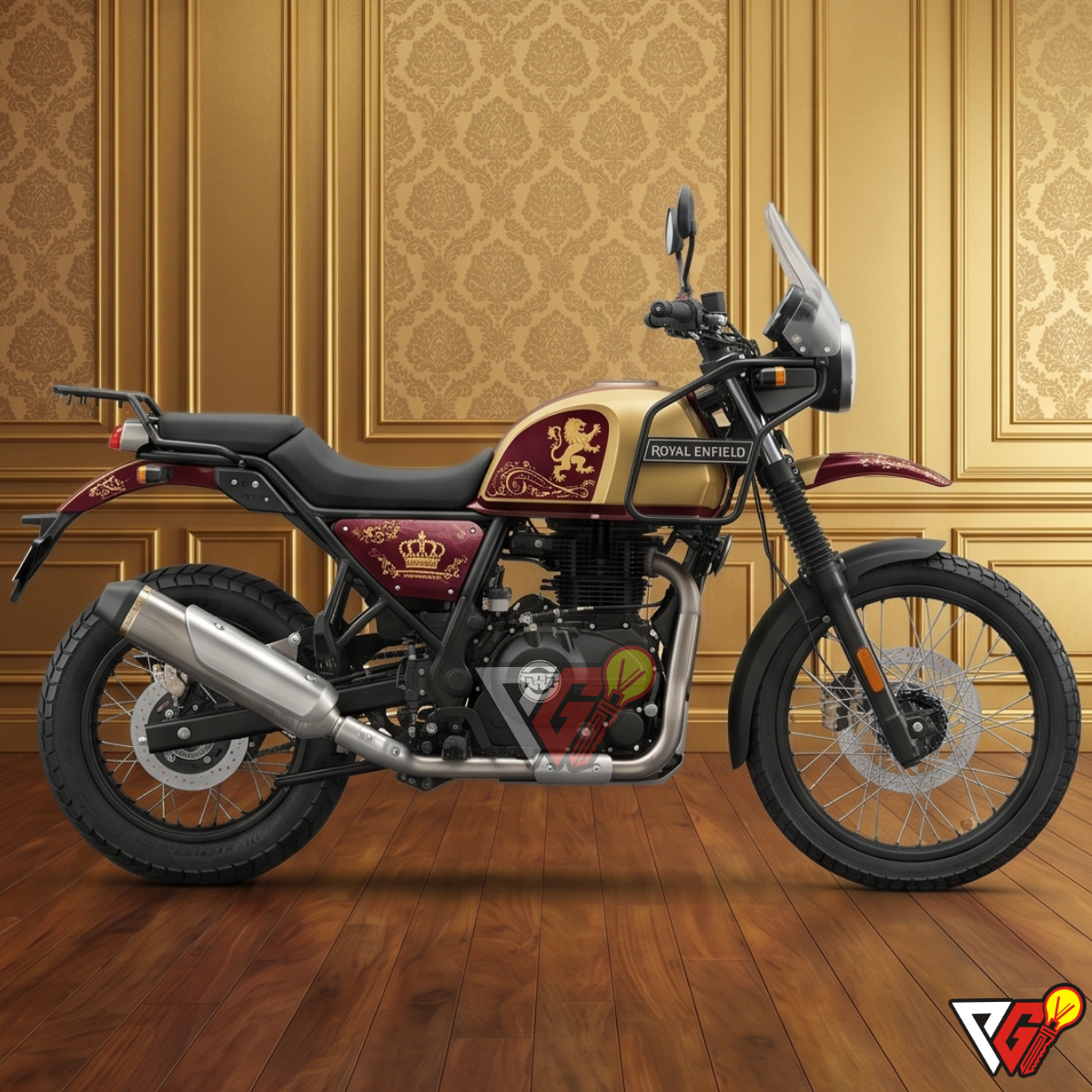 Royal Enfield Himalayan 411 - Royal Lion Gold Wrap
