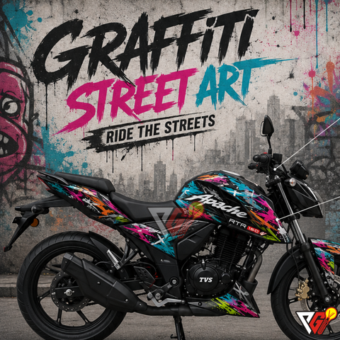 TVS Apache RTR 160 4V - Graffiti Street Art Wrap