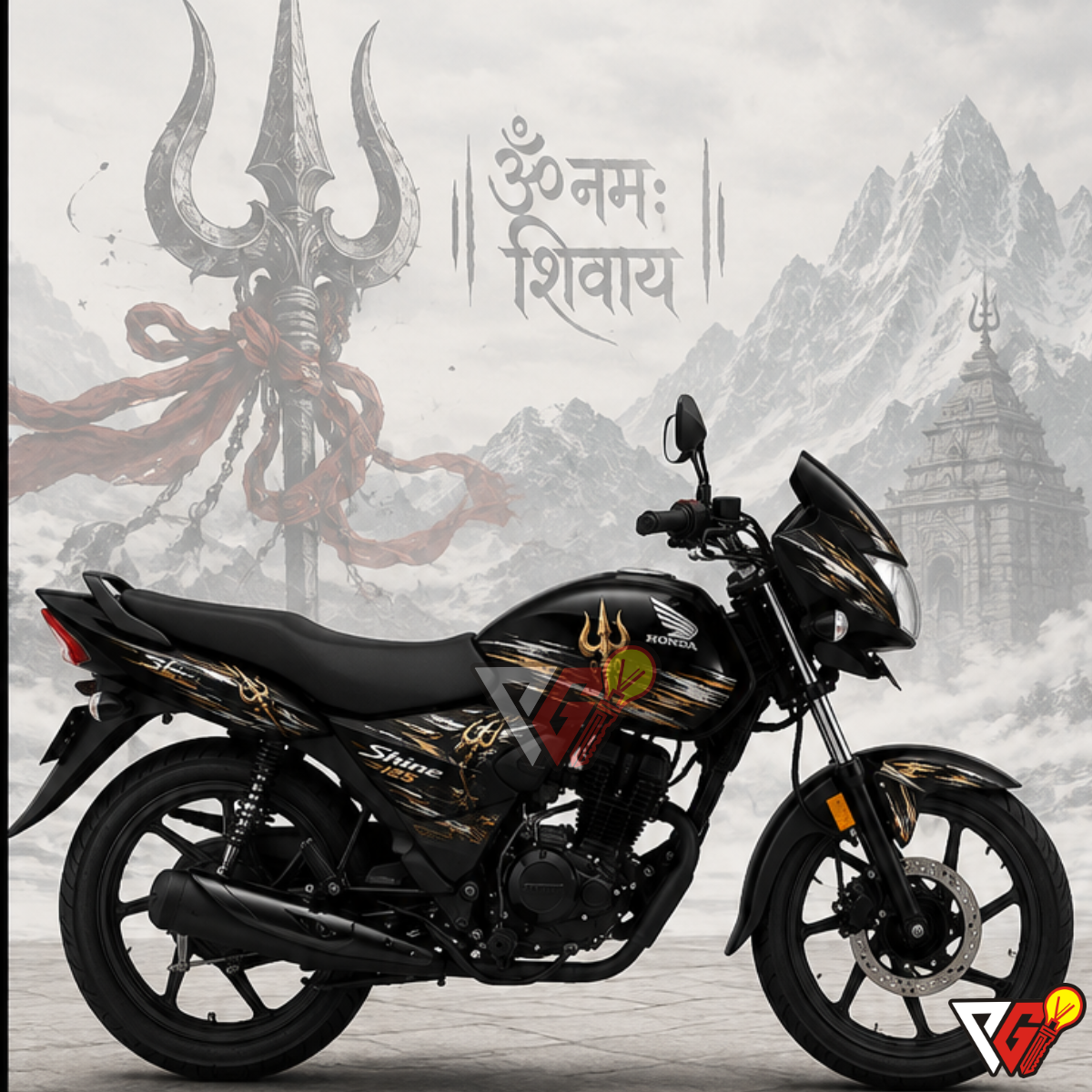 Honda Shine 125 - Om Namah Shivaya Edition Wrap