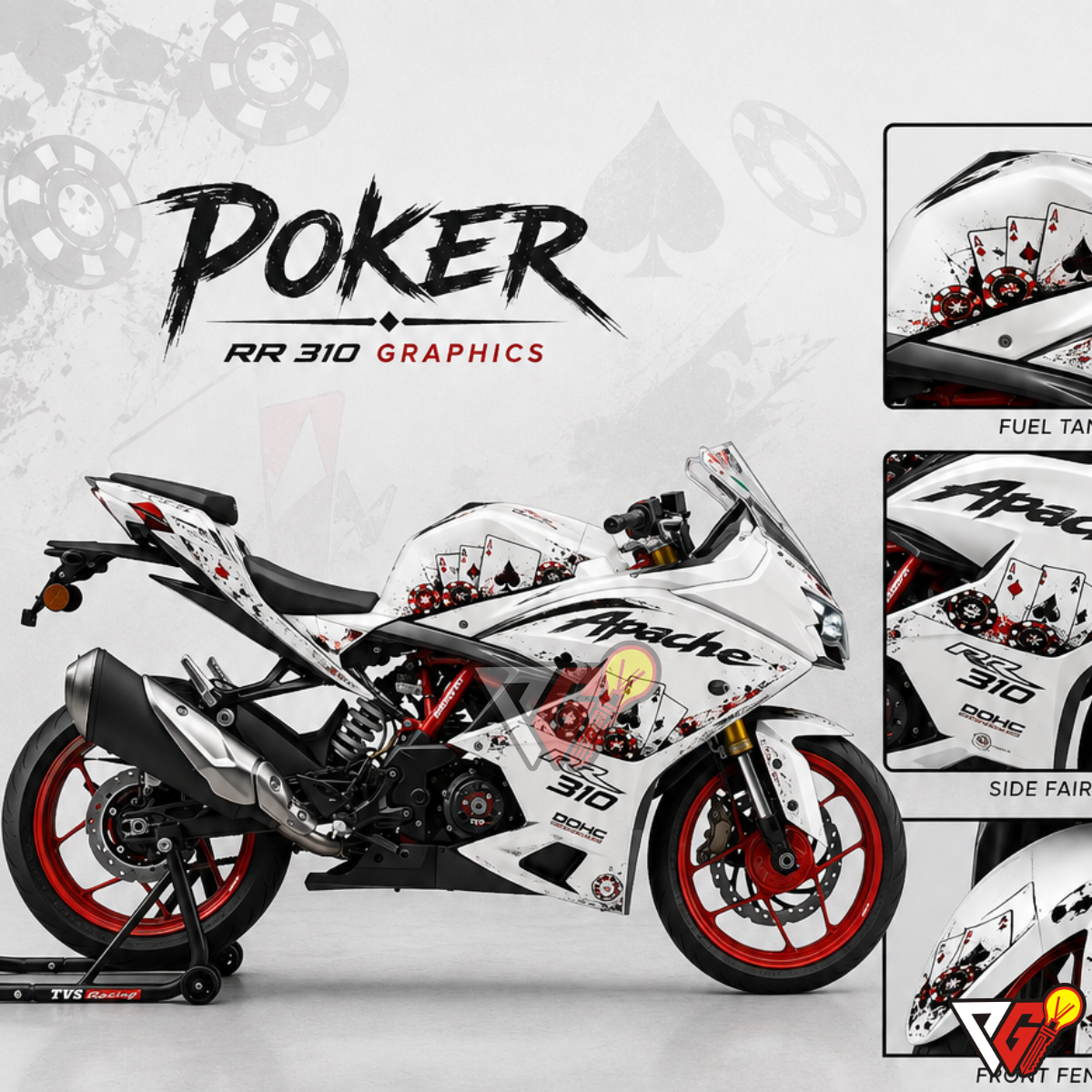 TVS Apache RR 310 - Poker Wrap
