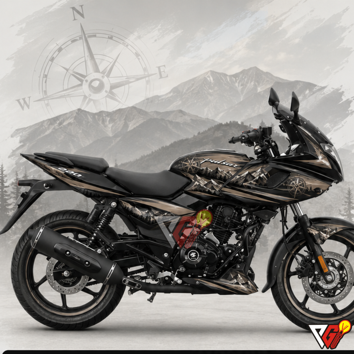 Bajaj Pulsar 220 - Compass Explorer Wrap