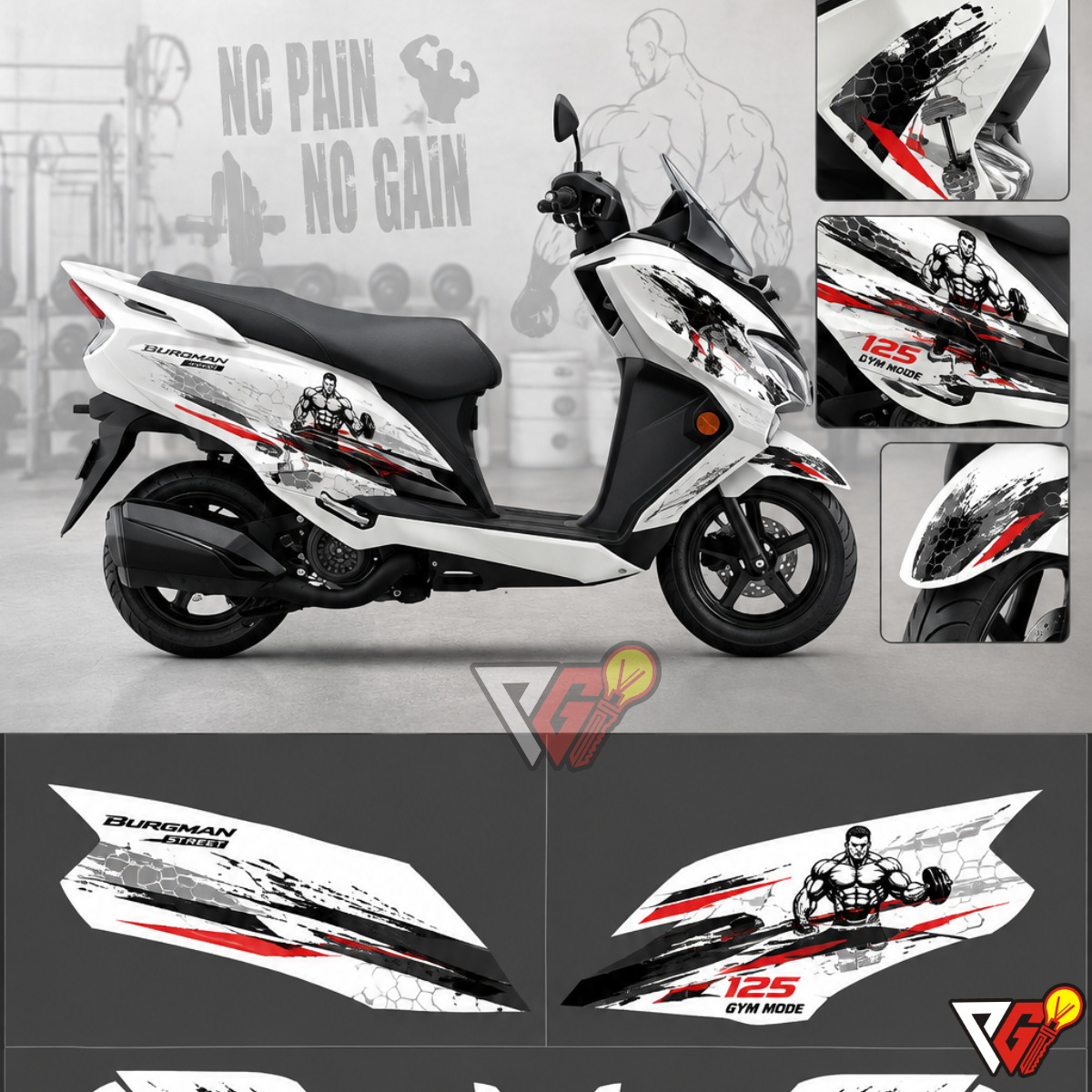 Suzuki Burgman Street EX - Gym Mode Wrap