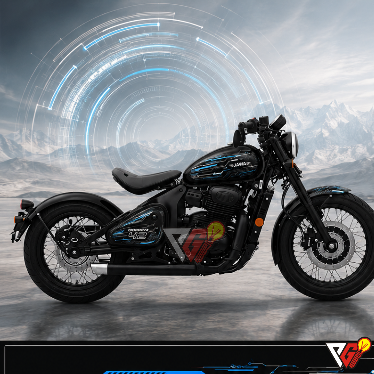 Jawa 42 Bobber - Circuit Cyber Wrap