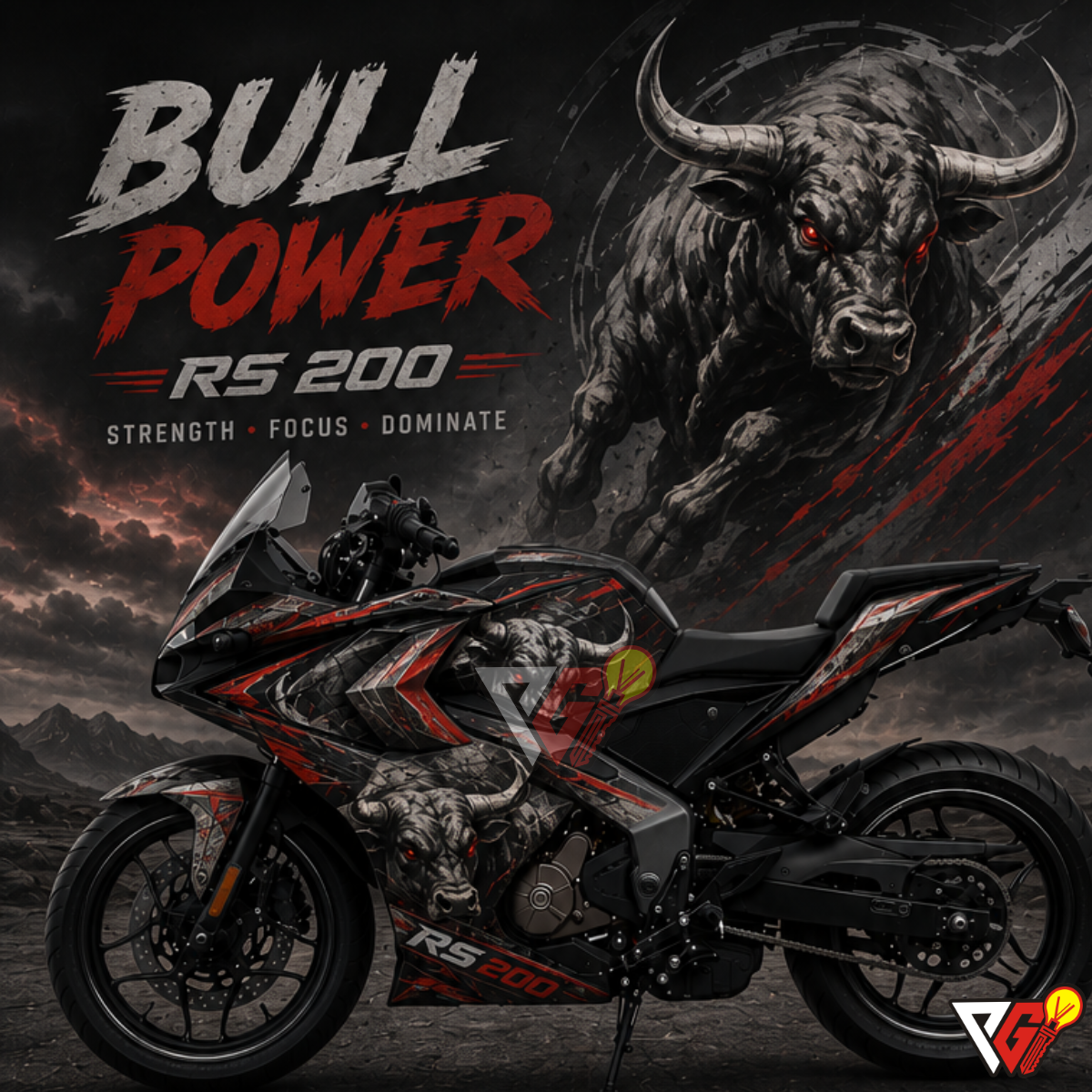 Bajaj Pulsar RS200 - Bull Power Wrap