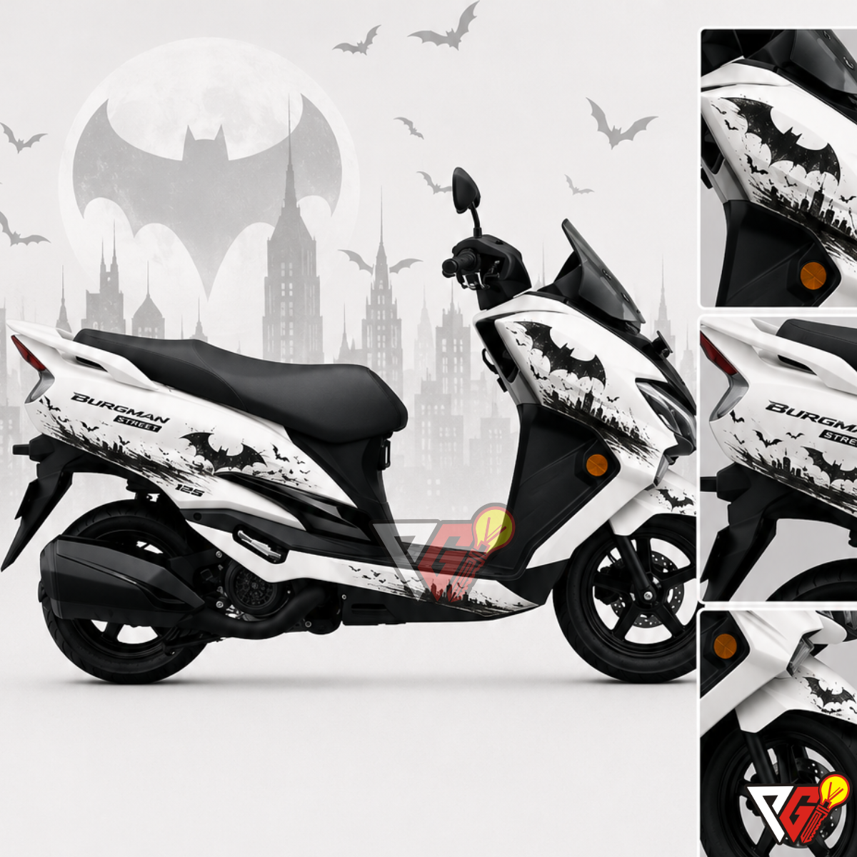 Suzuki Burgman Street EX - Dark Knight Wrap